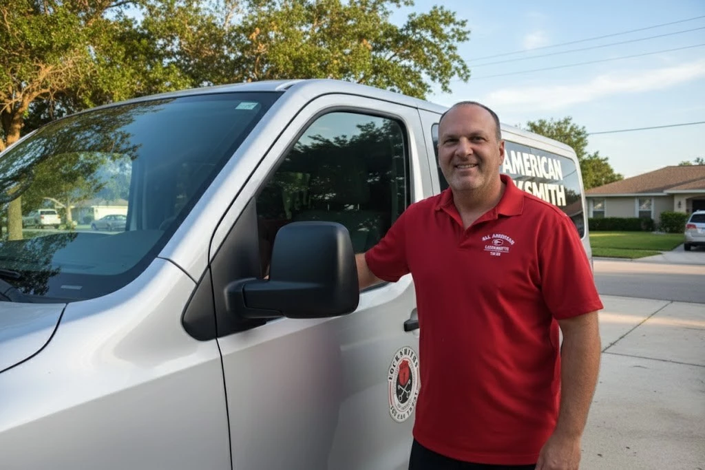 Owner Yani with his van in Apopka, FL - All American Locksmith