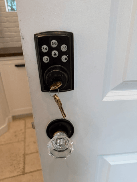 Mechanical Keypad Lock Installed by owner Yani
