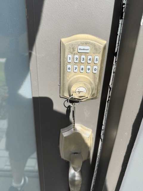 Smart lock installed by Yani at Garage Door